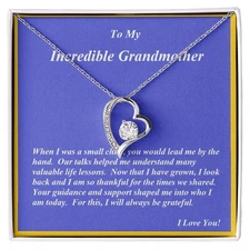 Forever Love Necklace, For Her, Grandmother, For Grandmama, Mother, Christmas, B