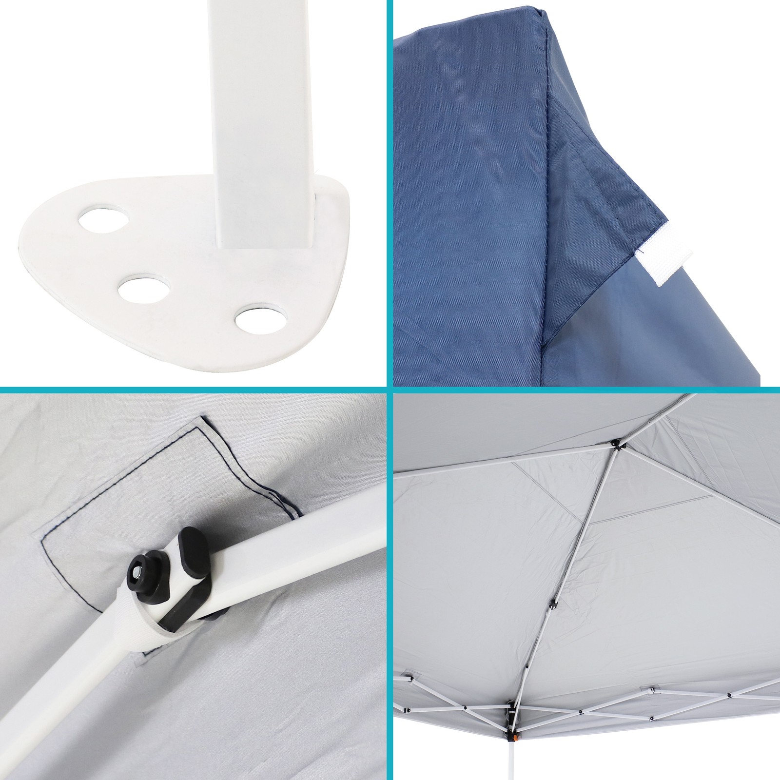 Standard Pop-Up Canopy with Sandbags - 12 ft x 12 ft - Blue by Sunnydaze