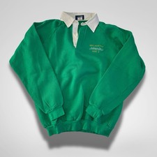 Vintage 90s Military Sweatshirt with Rugby Collar. USS Seattle AOE-3