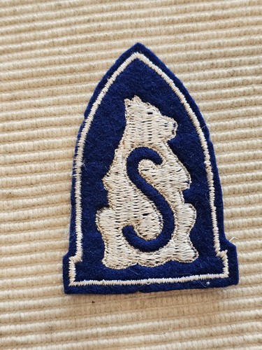 WWI US Army Siberia Expedition Blue Wool Patch L@@K!!!