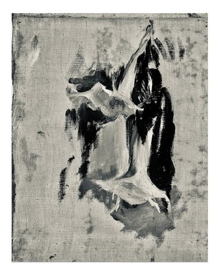 Elegante monochrome Wandkunst Abstrakter Kranichtanz Abstract Crane