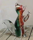 Murano Glass Squirrel Figurine Vintage Italian Collectible GlowsUnder Blacklight