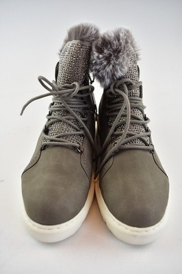 Bugatti Damen Stiefelette Leder Grau in der Gr. 37