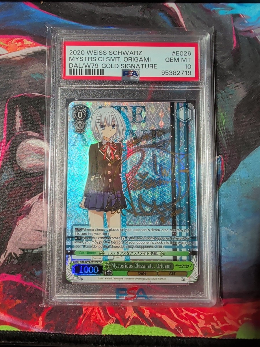 PSA 10 Weiss Schwarz Origami Mysterious Classmate Signed Gold 