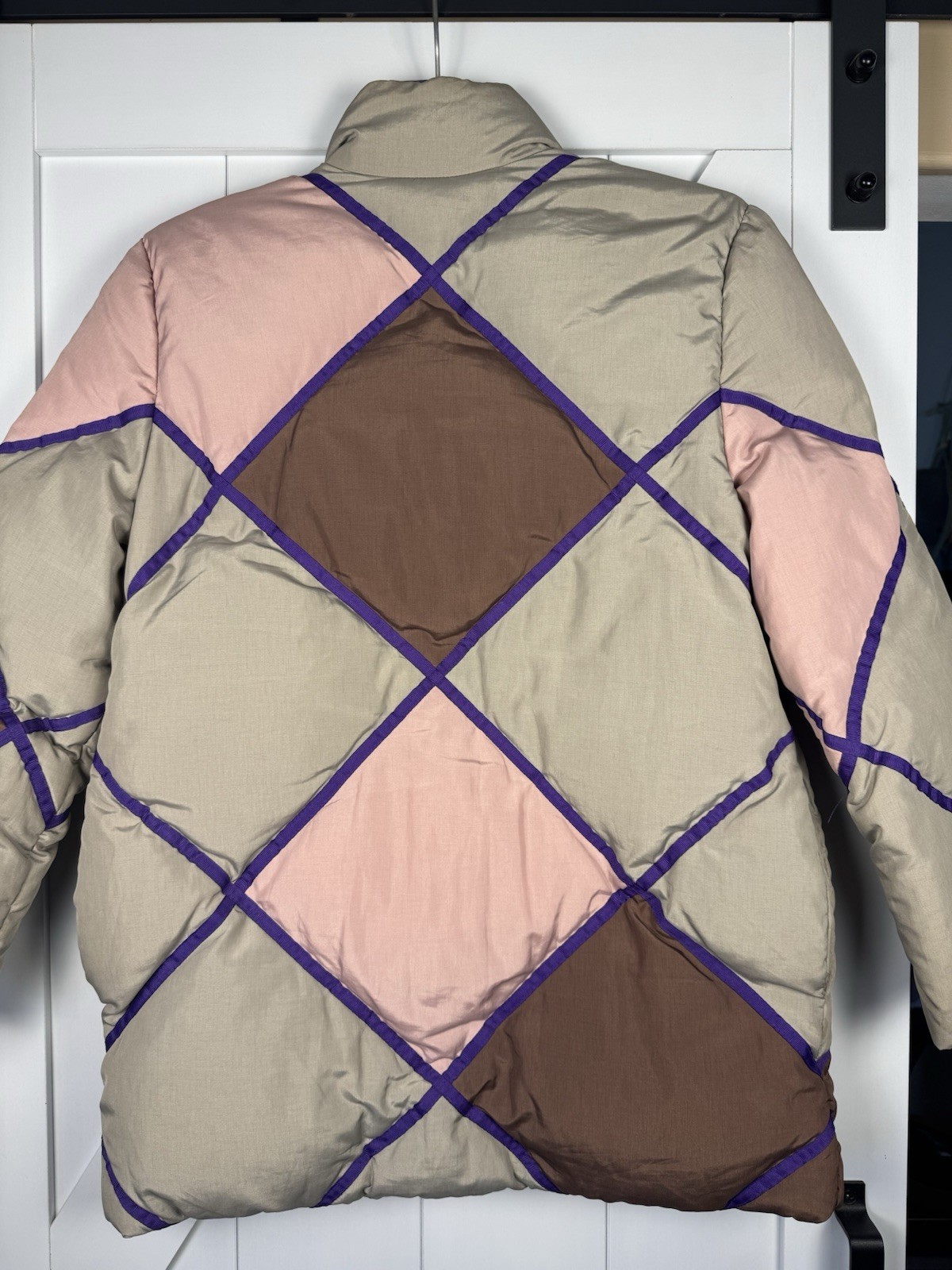 Vintage Bill Blass Patchwork Puffer Jacket USA Sz… - image 8