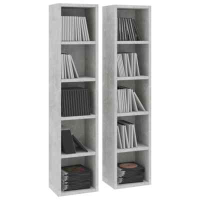 Libreria Divisorio VidaXL 100x24x140 Cm - Grigio Cemento, Multistrato - Foto 5