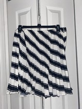 Anthropologie x Maeve Pleated Skirt in Black and White NWT Size 14