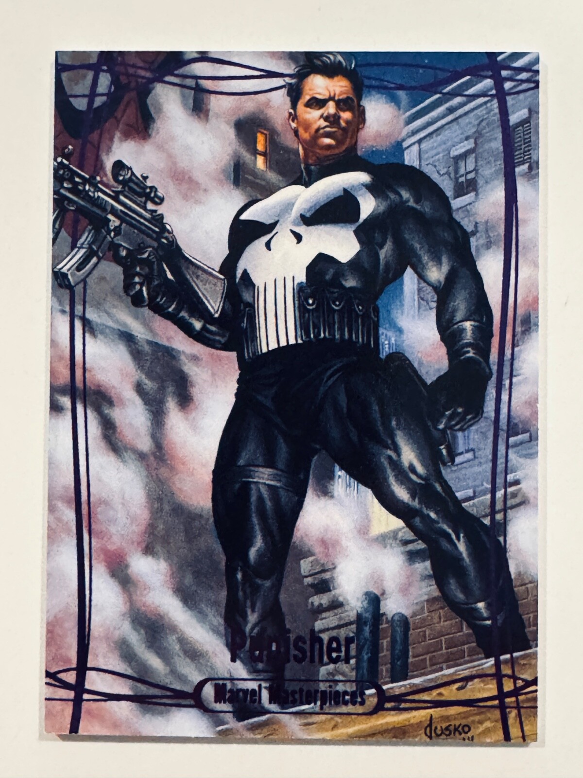 2016 Marvel Masterpieces PURPLE #73 ALPHA Punisher #01/199 #1/199😍😍😍😍VHTF