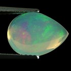 1.06 Ct Natural Mexican Fire Opal Multi Color Pear Cabochon Cut — photo 1