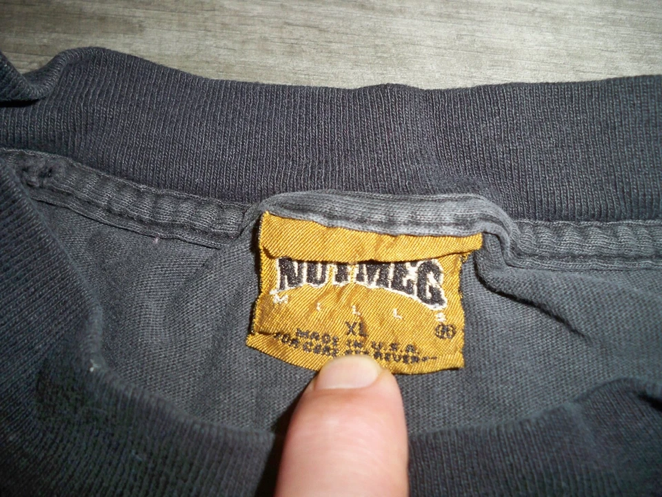 Camiseta Nuez moscada Chicago Bulls Camiseta NBA Envolvente Punto Único XL 90s De Colección Foto 4 de 4