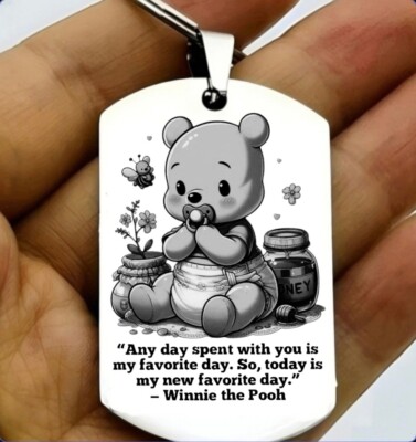 Winnie The Pooh Hot Inspiration Quote Funnh Cute Hot Keychain Baby