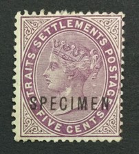 MOMEN: MALAYA STRAITS SG # SPECIMEN UNUSED LOT #191541-459