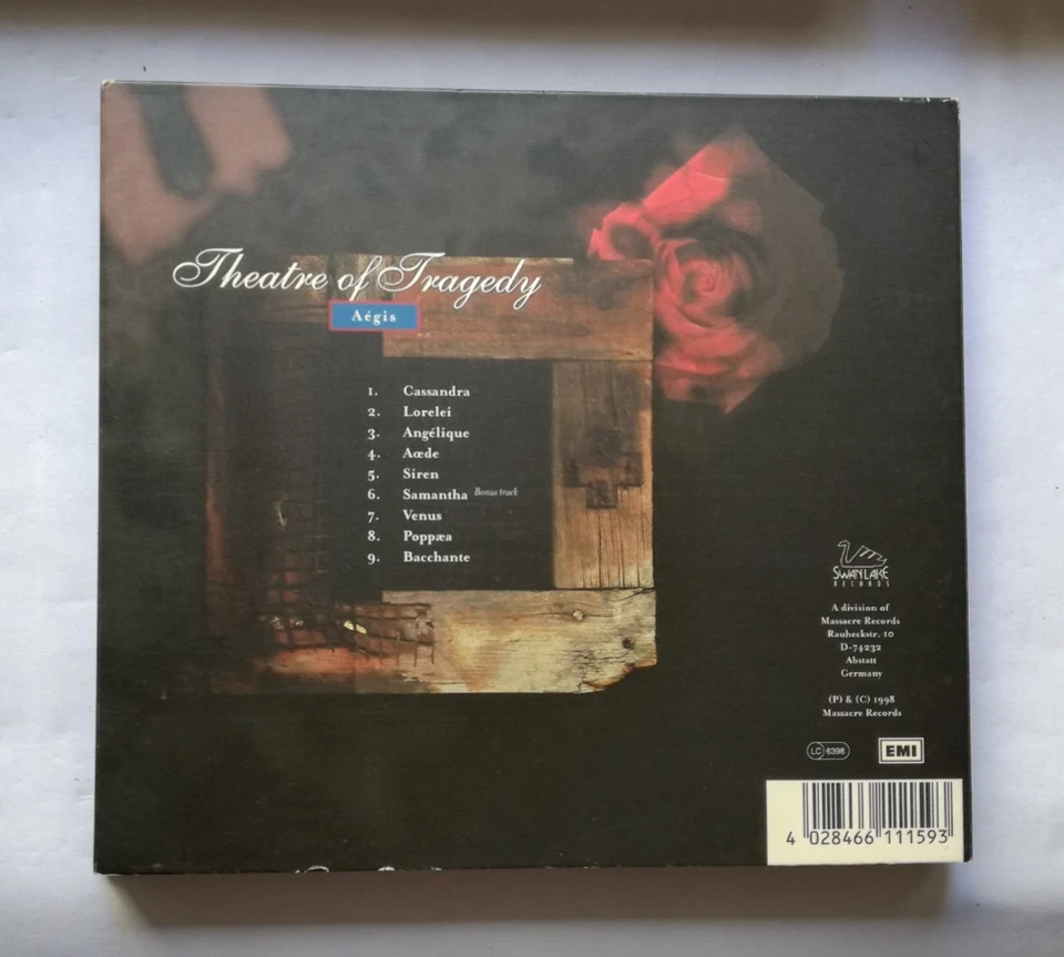 Theatre Of Tragedy – Aégis - CD (MAS DP0159) Swanlake Rec.1998 - Zust.sehr gut - Bild 2 von 2