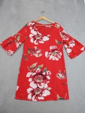Belongsci Dress Women M Red Floral Feminine Chic Bohemian Spring Stylish Trend