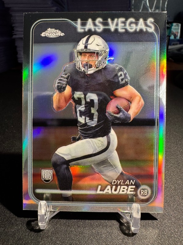 2024 Topps Chrome - #280 - Dylan Laube - Rookie - Refractor - Las Vegas Raiders