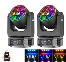 2 PCS Zoom 7LED RGBW Moving Head Stage Light DMX Beam Wash DJ Disco Lighting