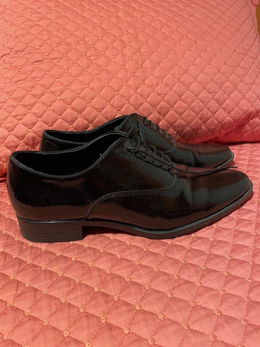 ZARA Men s Shoes Formal Patent Leather Lace Up Size 7 Tuxedo Shoes