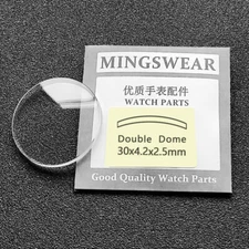 1.0mm-2.5mm Thick Double Dome Mineral Watch Glass Round Crystal 18mm-45mm