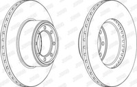 2X Jurid 569195J Bremsscheibe Passend FüR Iveco