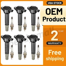 6 Ignition Coil Pack UF502 and Spark Plugs For 2006-2010 Chrysler 300 3.5L V6