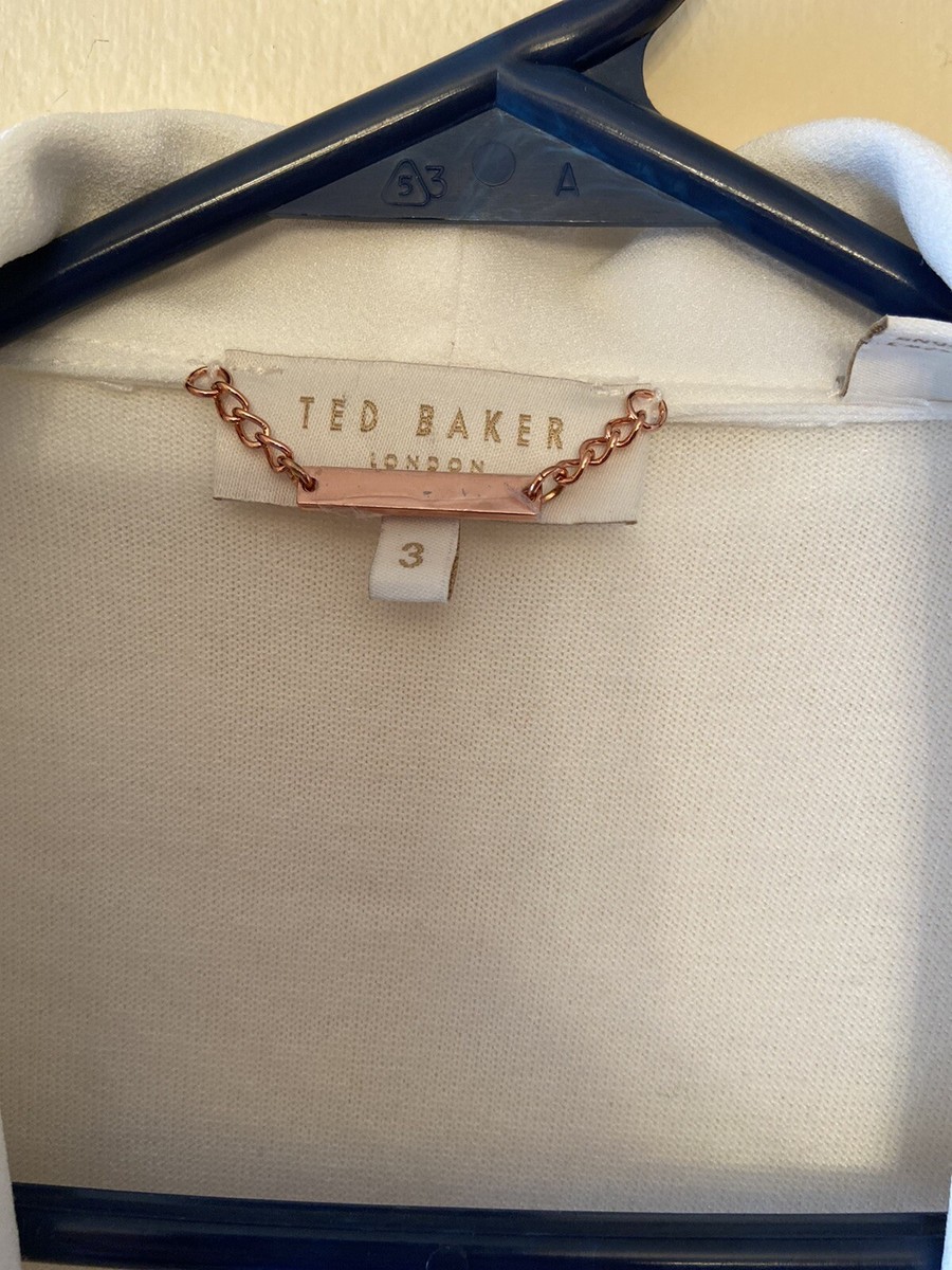 Ted Baker London Long White Open Cardigan Size 3 | eBay