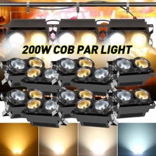 10PCS 200W COB LED Par Light DMX Stage DJ Audience Blinder Light Warm Cool White