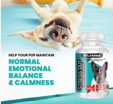 VITOFARMA CALMING TREATS FOR DOGS STRESS OUT 30 CHEW CALMING SUPPLEMENT FOR DOG