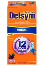 Delsym Children's 12 Hour Cough Relief Liquid Supppressant Grape Flavor 5 fl oz