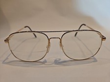 Marcolin GEP 113 Vintage Aviator Eyeglasses Gold 58-17-145, With Flexon