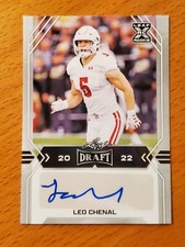 2022 Leaf Draft Rookie Autographs White #BALC1 Leo Chenal Wisconsin Chiefs
