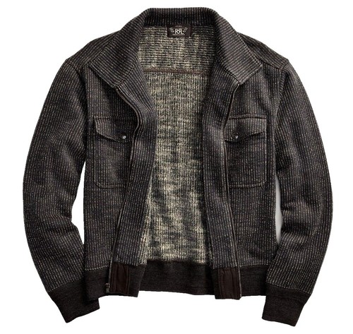 RRL Fleece Paneled Denim Jacket XL Vintage Rare Shearling Trucker