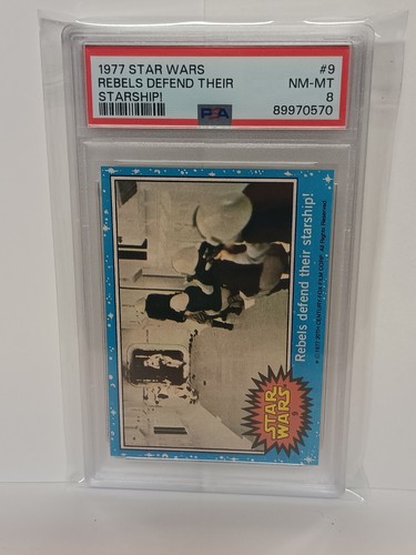 1977 Topps Star Wars #9 Rebels Defend Their Starship! PSA 8 NM-MT
