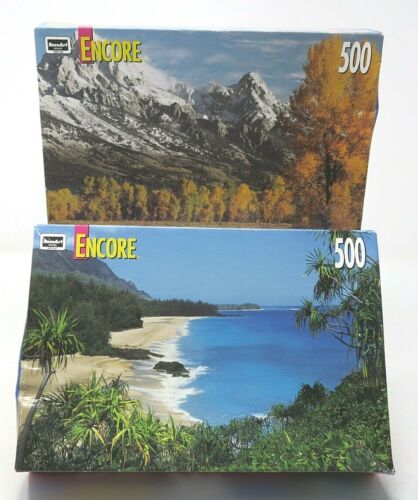 Zugabe Puzzle 2er Set Lumahai HI & Grand Teton Park 500 Teile Neu im Karton - Bild 8 von 8