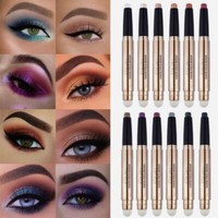 Eyeshadow Pen Cream Eye Shadow Pencil Shimmer Stick Makeup 18 Color Double-Head