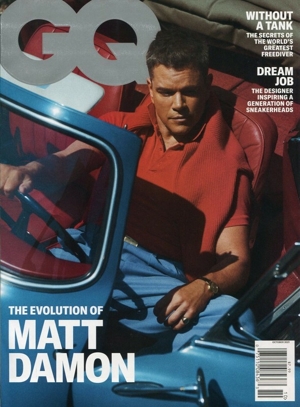 GQ Magazine October 2021 - Matt Damon, Netflix Money Heist, Wizkid, Alexey Molch