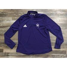 Adidas Womens Large Purple 1/4 Zip Long Sleeve Pullover