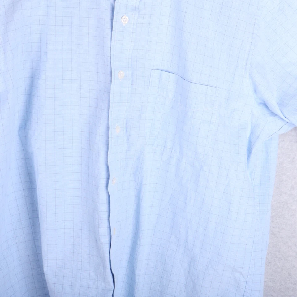 Club Room Regular Fit Blue Button Down Casual Dress Shirt Men L - Image 2 of 4
