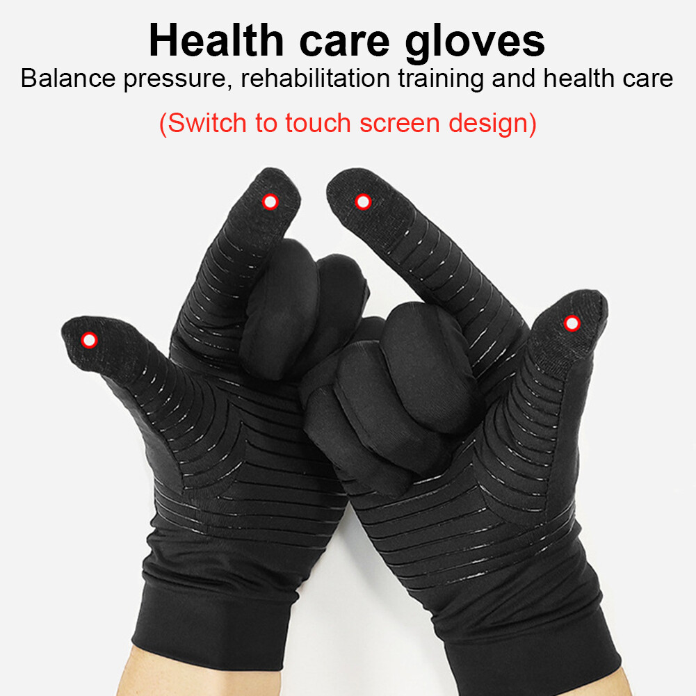 Women Men Copper Fiber Daily Support Computer Typing Compression Gloves ...
