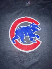 Chicago Cubs Mens Tshirt Large Genuine Merchandise MLB Baseball Bear Logo