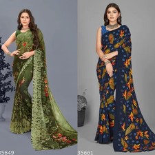Anand Sarees, Daily Wear, Georgette Saree with Blouse Piece