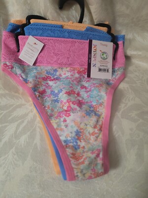 3 PAIR JOYSPUN SEAMLESS THONG PANTIES STAY SOFT  MATERIALS   NWT SZ XXL 20
