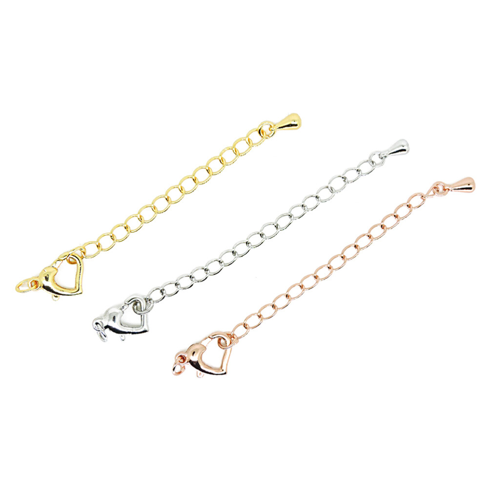 3 PCs Ring Sizer Fasteners Bracelet Extender Chain Lobster Clasp Buckle