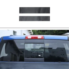 🌟2X Rear Central Window Decor Sticker Trim for Dodge Ram 2011-2024 Carbon Fiber