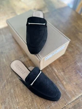 JOURNEE COLLECTION Women's Black At Vap Ameena Square Toe Slip-On Mules 6.5