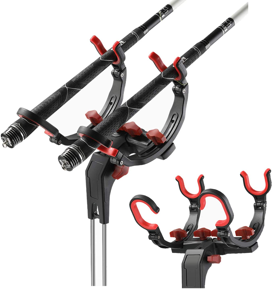 bank fishing dual-rod holder Heavy Duty Rod the ground plug provides unwavering stability on any Dual PVC FISHING pole HOLDER: