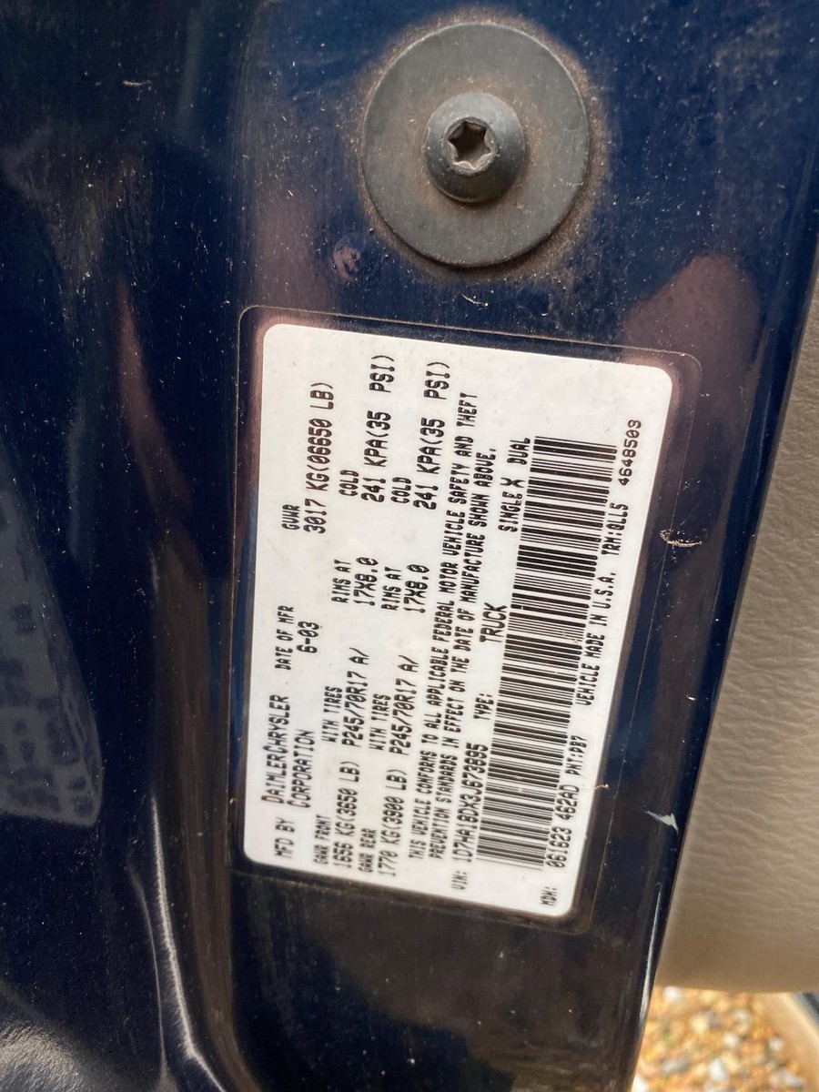 03 Ram 1500 Aluminum Driveshaft with Yoke P52105924AD Quad Cab 5.7  