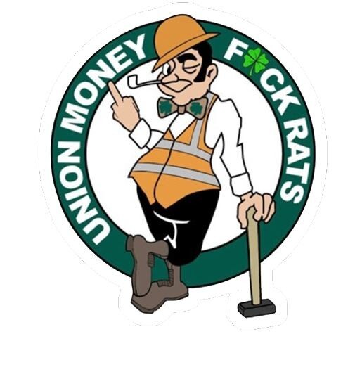 Boston Union Money Funny Construction Hard Hat Vinyl Die Cut Sticker