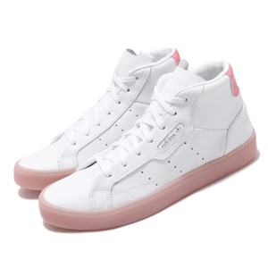 adidas sleek mid white pink