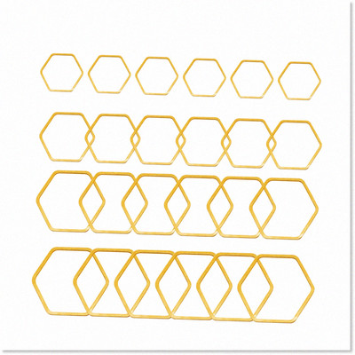 Stunning 70Pcs Beading Hoop Earrings - Hexagon Shape Frame, Circle Earring Findi
