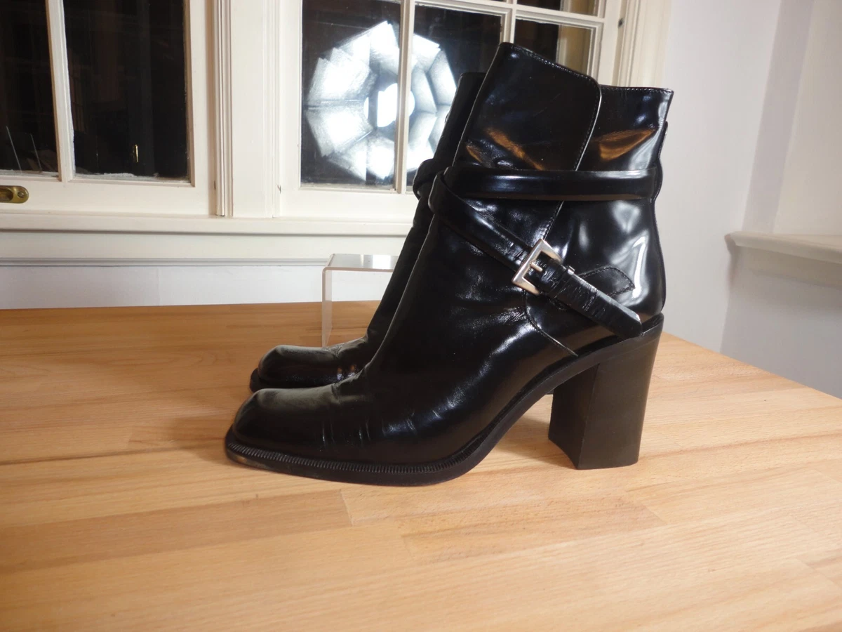 Via Spiga Boots Womens 8 AA Casual Harness Ankle Bootie Black